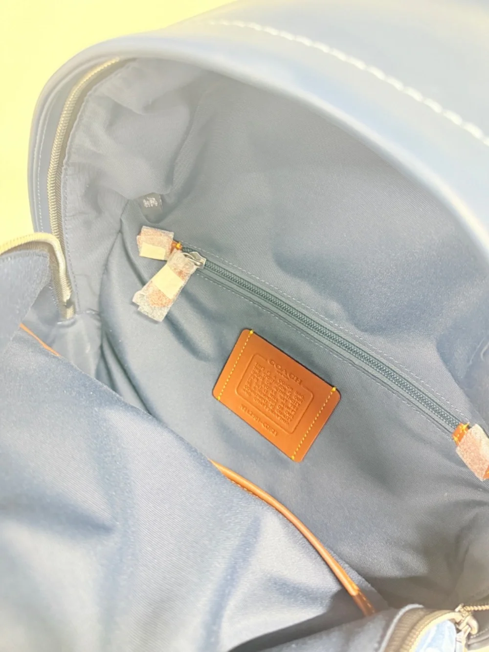NWT Coach Taylor Backpack in Signature Denim CDF23 Silver/Denim